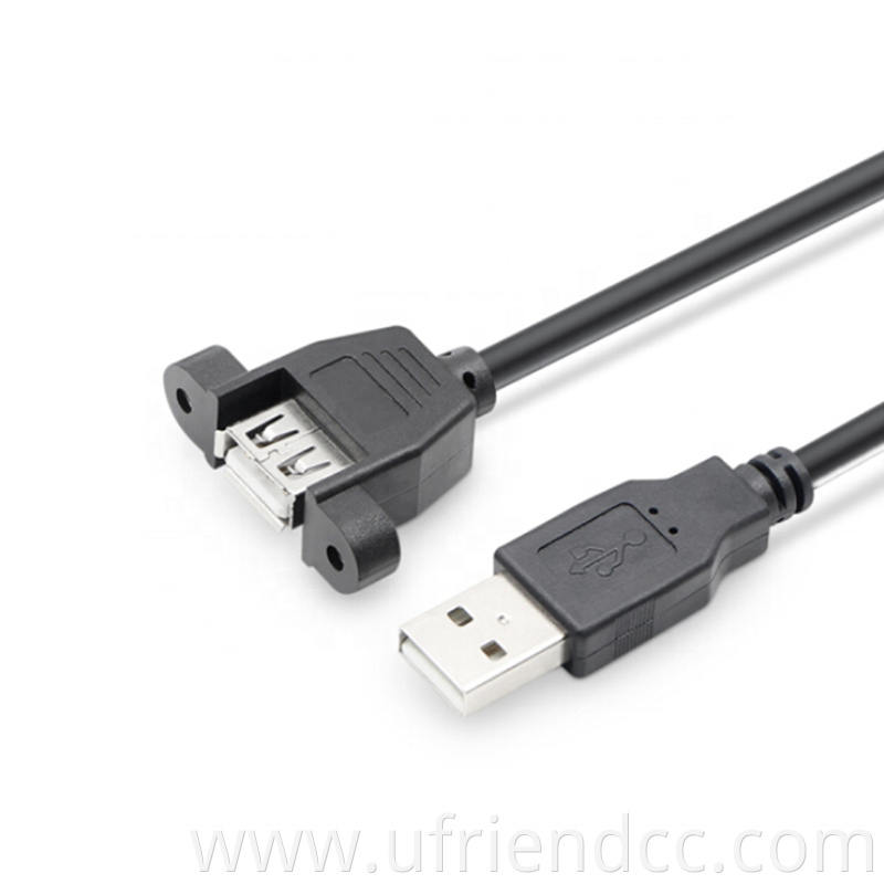 CUSTOM Up Down Right Left Angle Male to Female USB 2.0 Type A Flush Panel Mount Extension Cable for computers